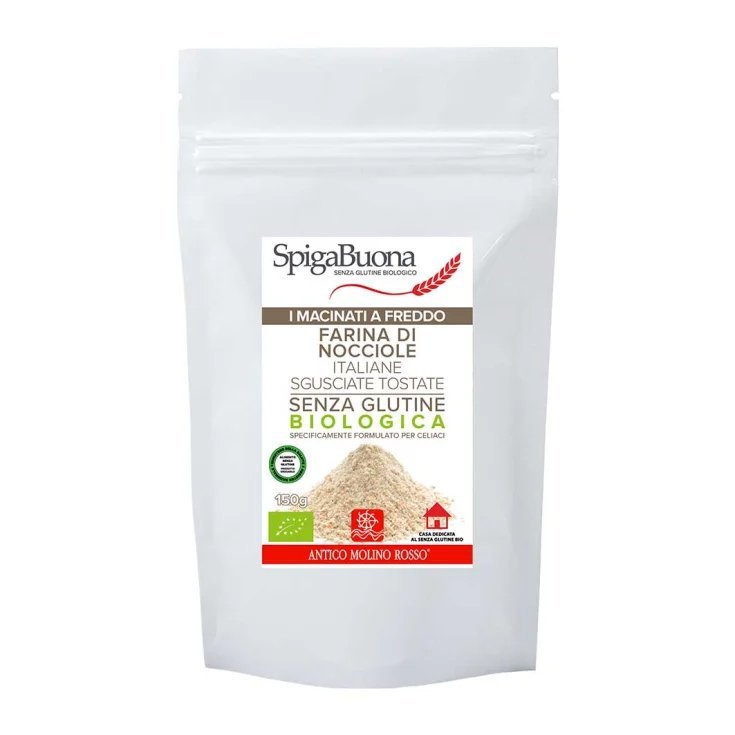 SpigaBuona Harina de Avellana Italiana Tostada Integral Ecológica Sin Gluten 150g