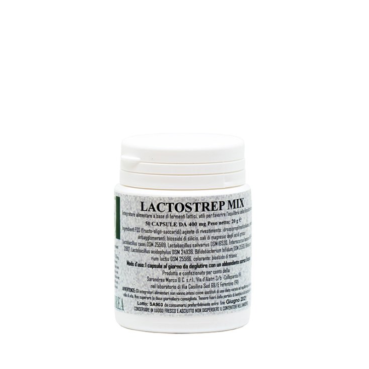 Lactostrep Mix Complemento Alimenticio 500 Mg 50 Cápsulas