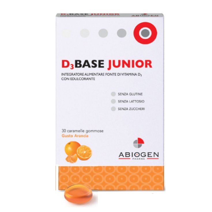 Abiogen D3base Junior Complemento Alimenticio 30 Caramelos De Naranja