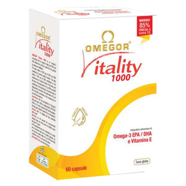 Omegor Vitality 1000 Complemento Alimenticio Sin Gluten 60 Cápsulas Blandas