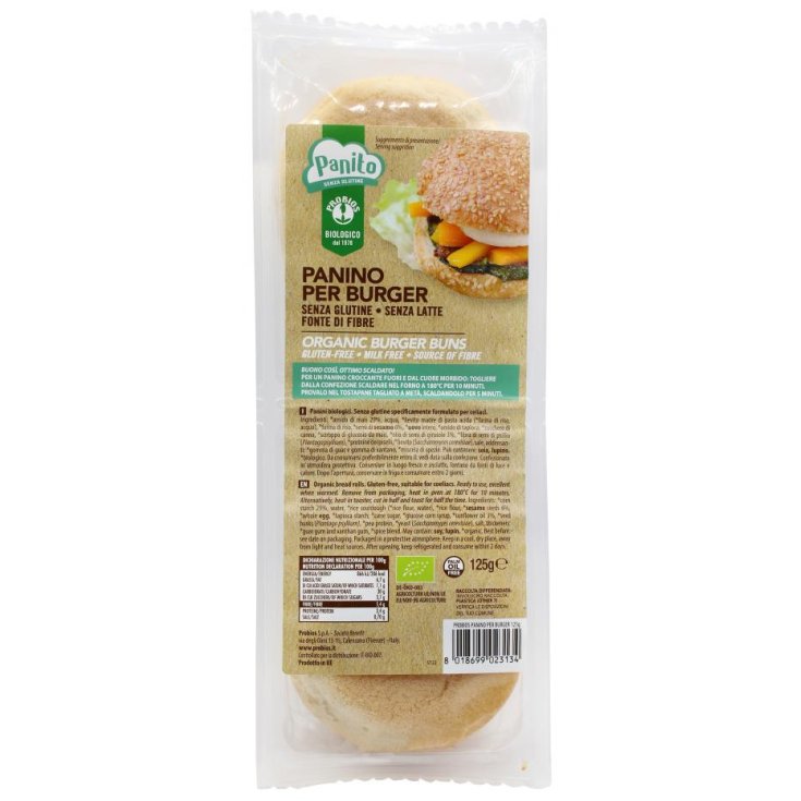 Sándwich Panito Para Hamburguesa Probios 2x62,5g