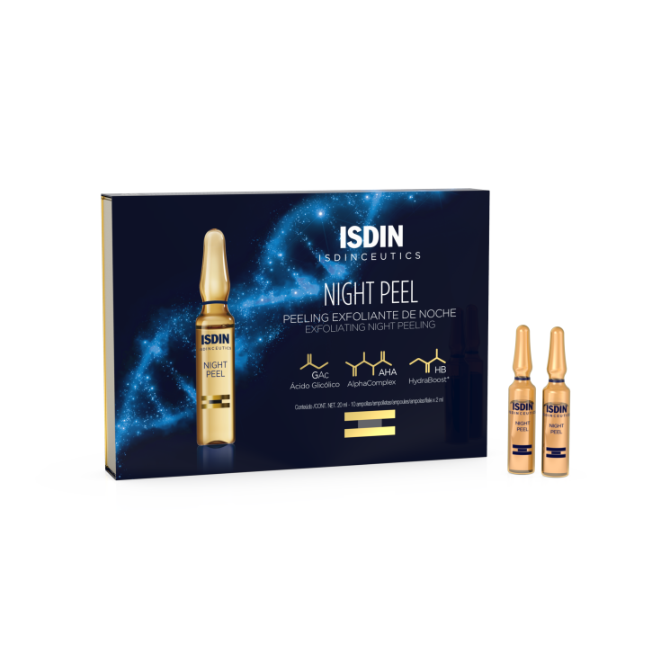 Isdin Isdinceutics Night Peel Exfoliante Peeling Noche 10 Ampolla x 2ml