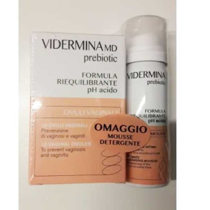 Vidermina Prebiótico 10 Óvulos + Mousse 50ml