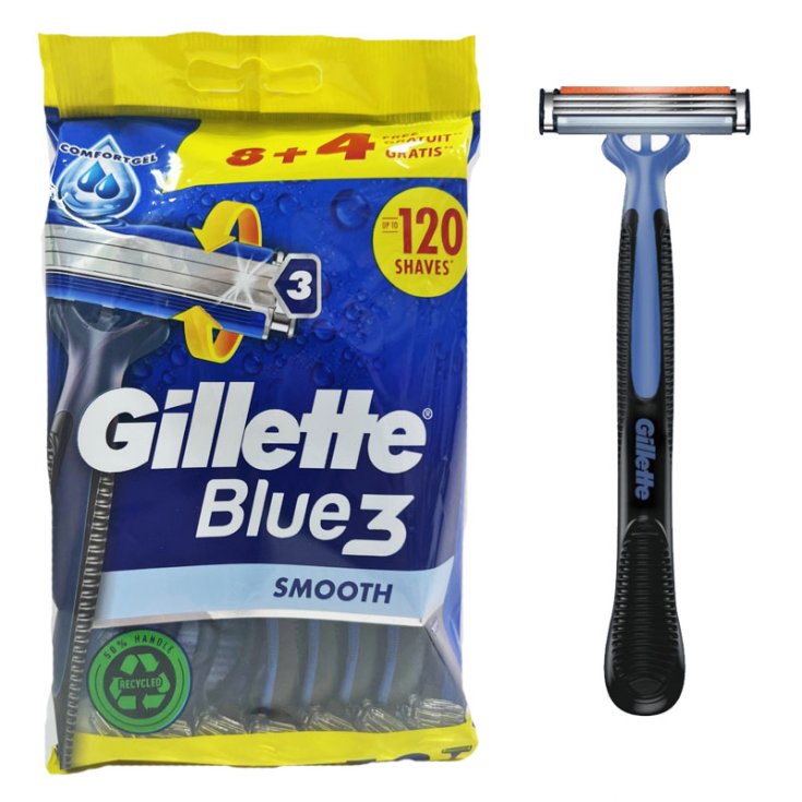 Maquinilla De Afeitar Desechable Gillette Blue Iii 12
