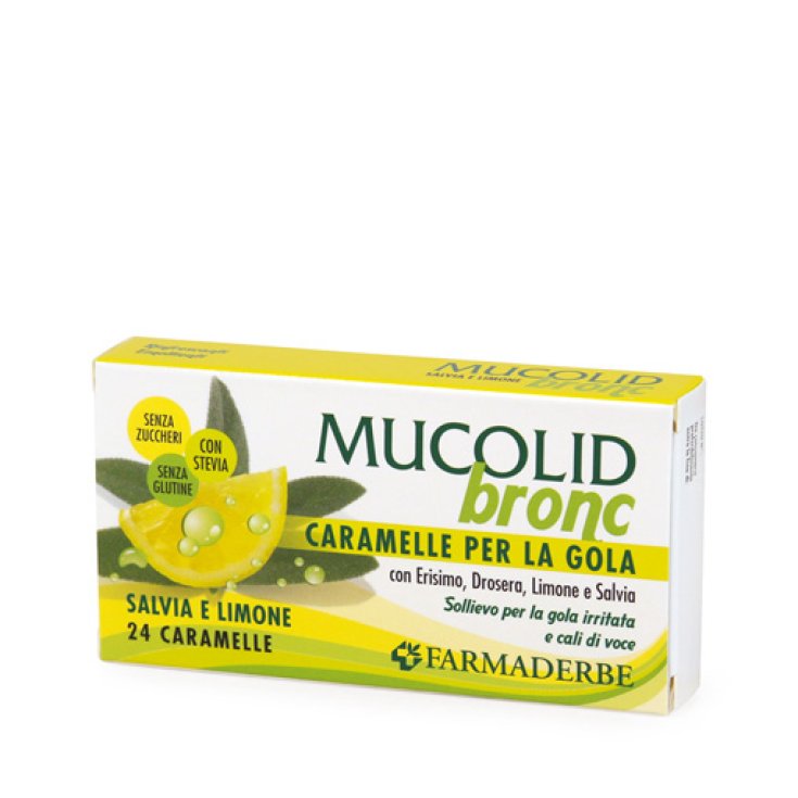 Mucolid Bronc Salvia & Limón Sin Gluten 24 Caramelos