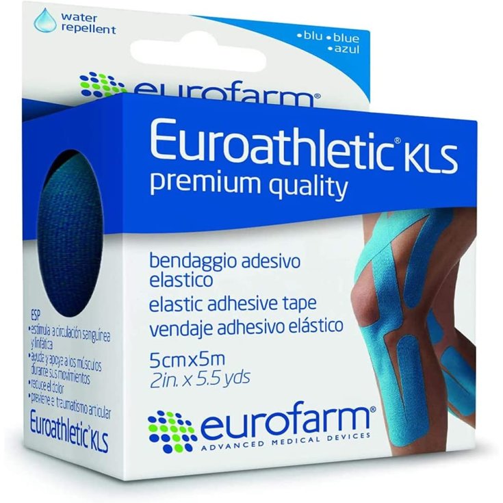 Eurofarm® Euroathletic® Kls Venda Adhesiva Elástica Calidad Premium Color Azul 1 Pieza 500x5cm