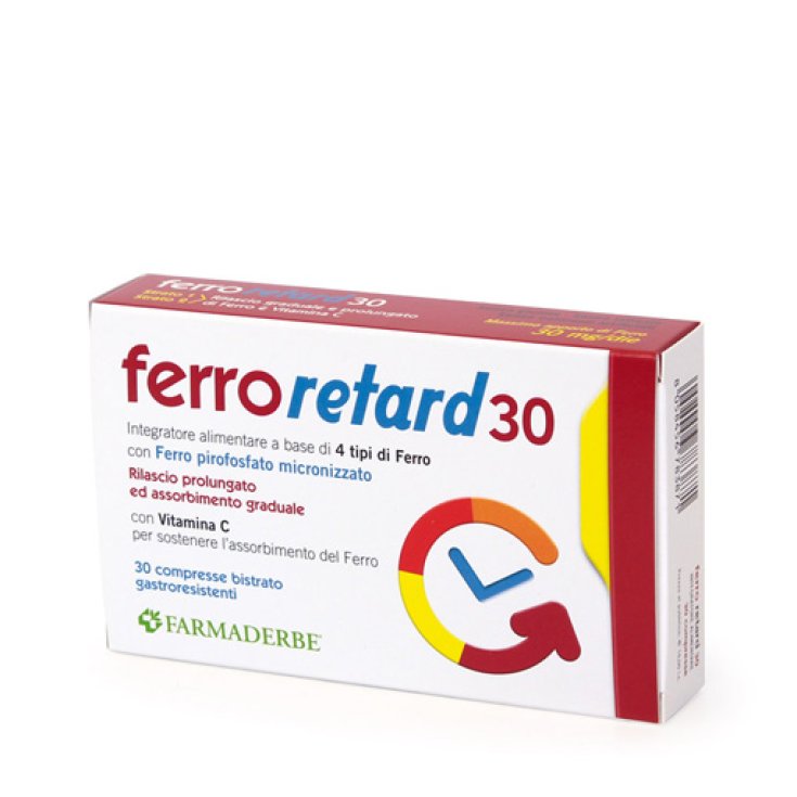 Farmaderbe Ferro Retard 30 Complemento Alimenticio 30 Comprimidos