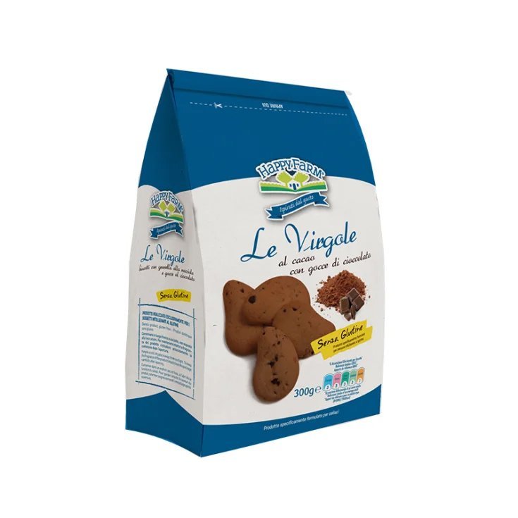 Happy Farm Le Virgole Al Cacao Con Gotas De Chocolate Sin Gluten 300g