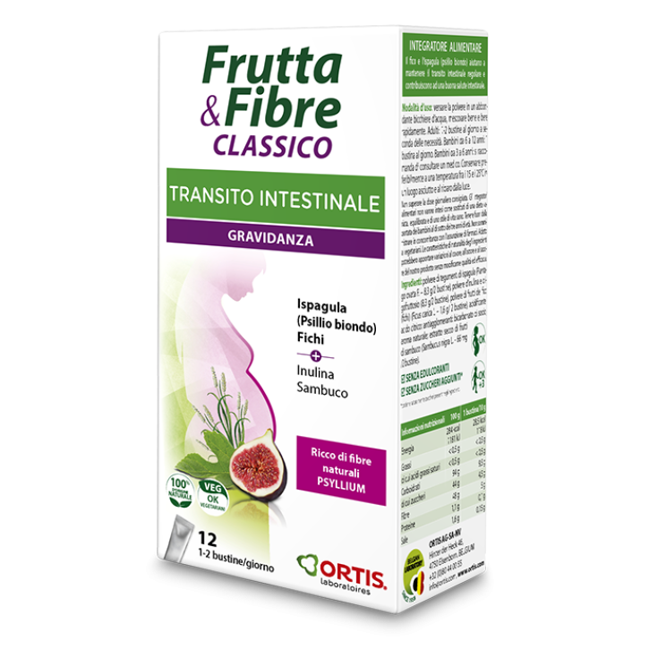 Ortis Italia Classic Fruit & Fiber Para Embarazo 12 Sobres