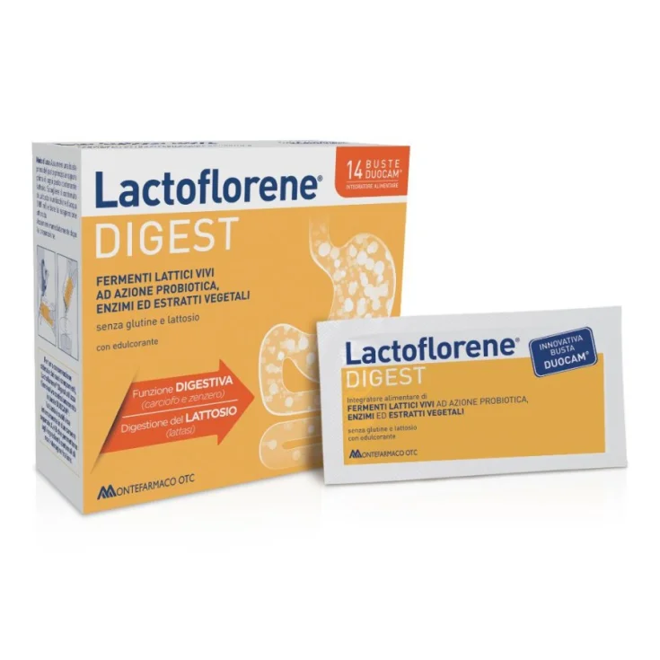 Montefarmaco Lactoflorene Digest Complemento Alimenticio 14 Sobres
