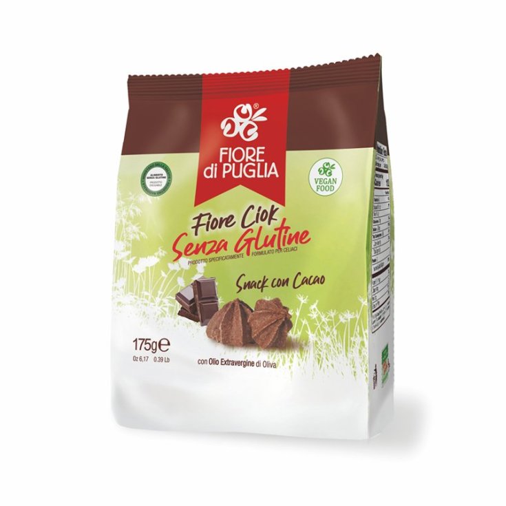 Fiore Di Puglia FioreCiok Snack Con Cacao Con Aceite De Oliva Virgen Extra Sin Gluten 175g