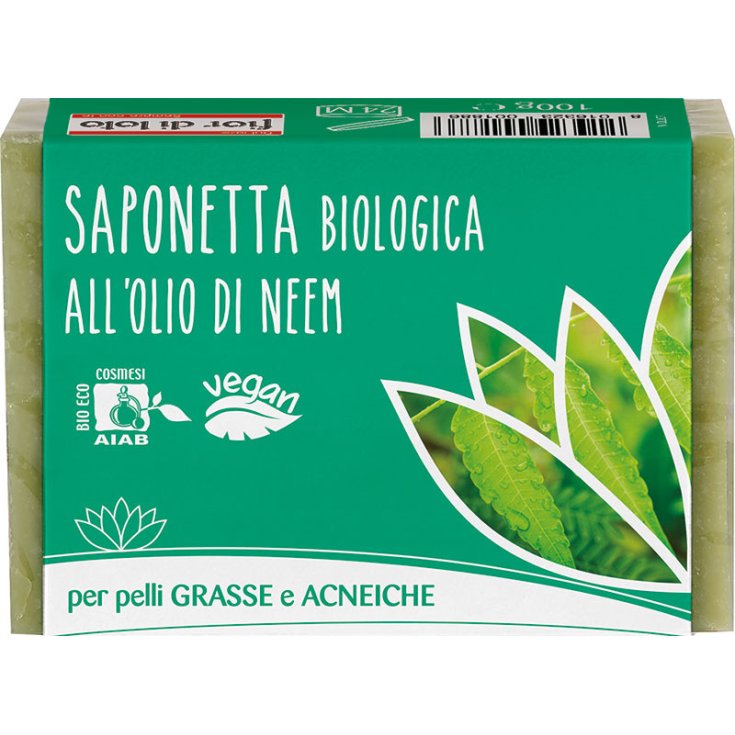 Fior Di Loto Jabon Con Aceite De Neem Para Pieles Grasas Y Acneicas 100g