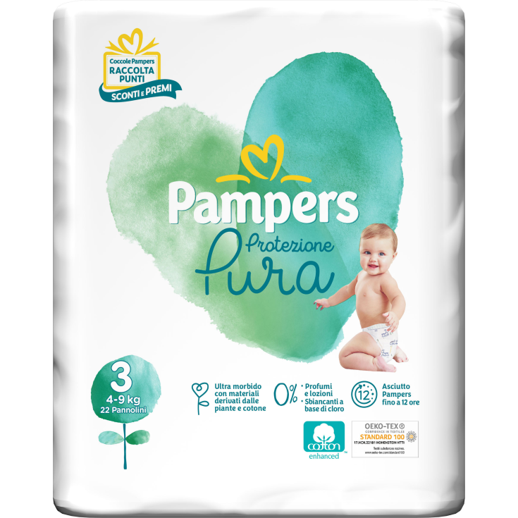 Pampers Naturello Talla 3 MIDI (4-9Kg) 22 Pañales