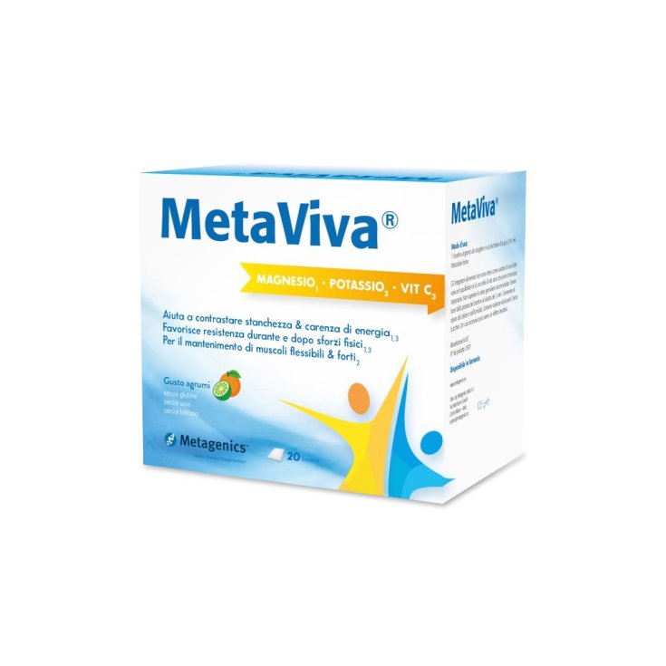 MetaViva® Magnesio Potasio Vitamina C Metagenics™ 20 Sobres