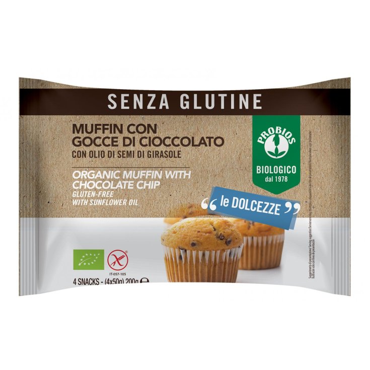 Probios Muffin Con Gotas De Chocolate 4x50g