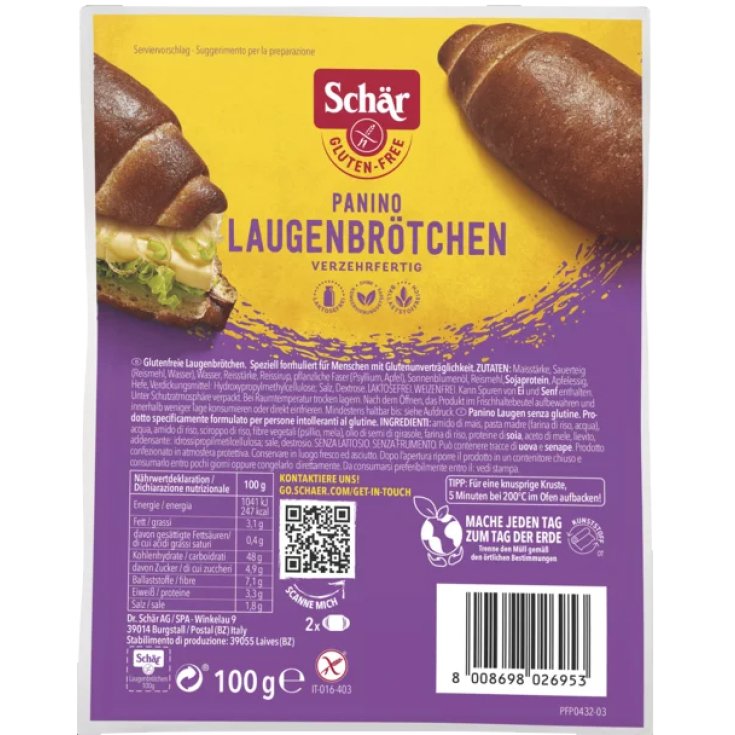 Sándwich Laugenbrötchen Schar 100g