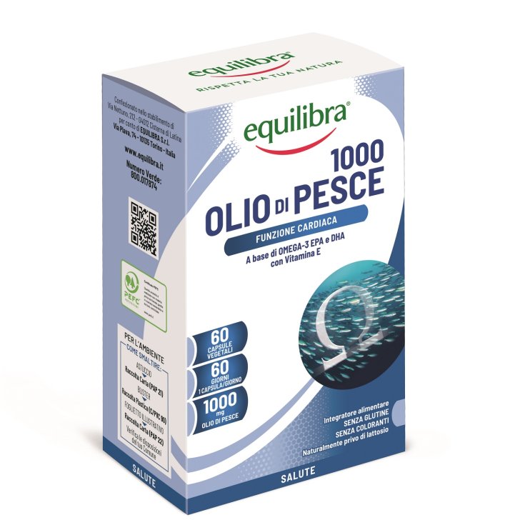 Equilibra® 1000 Aceite de Pescado 60 Cápsulas Vegetarianas