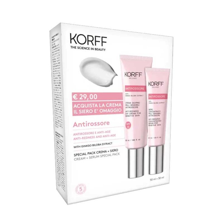 Crema de Día Antirojeces 50ml + Serum Concentrado Korff Pieles Sensibles 30ml