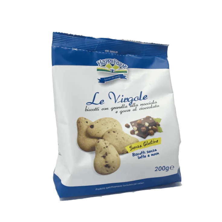 Le Virgole Al Cacao Con Gotas De Chocolate Happy Farm 300g