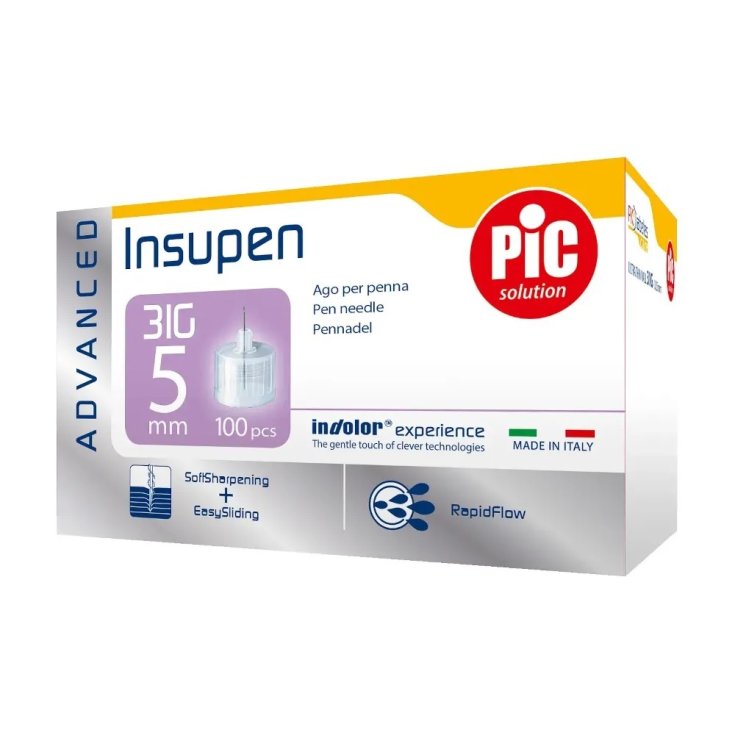 Agujas insulina 33G ADVANCED 4mm INSUPEN PIC SOLUTION