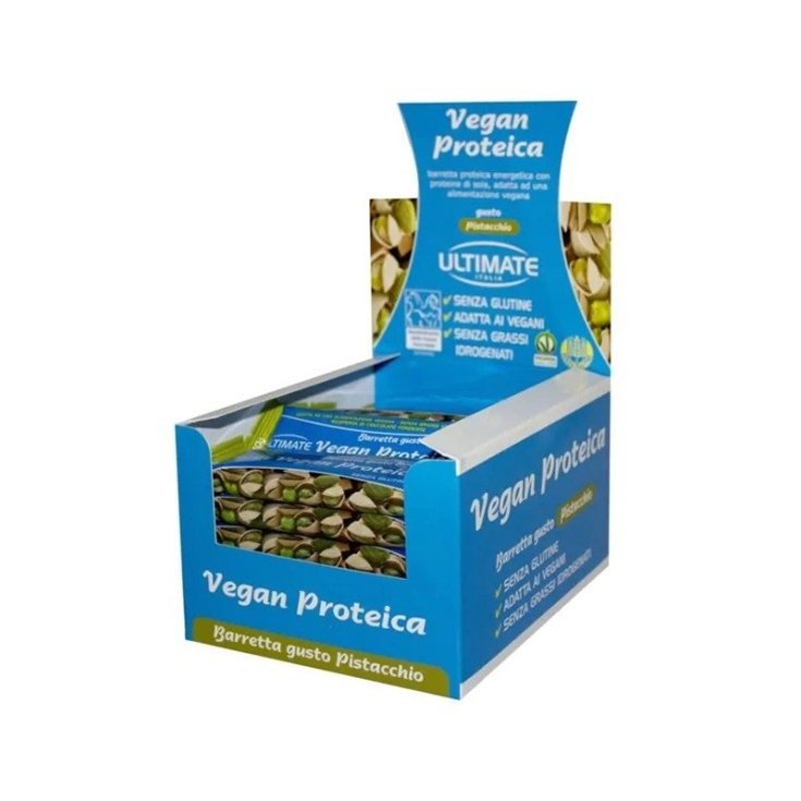 Ultimate Vegan Protein Bar Sabor Pistacho 24 Piezas 40g