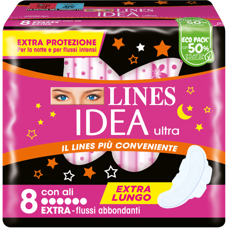 Línea Idea Flujos Ultra Abundantes 8 Absorbentes Con Alas