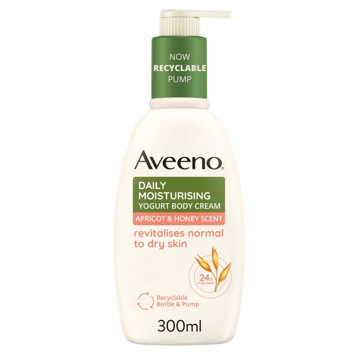 Crema Corporal Hidratante Diaria Con Yogur De Aveeno 300ml Miel De Albaricoque