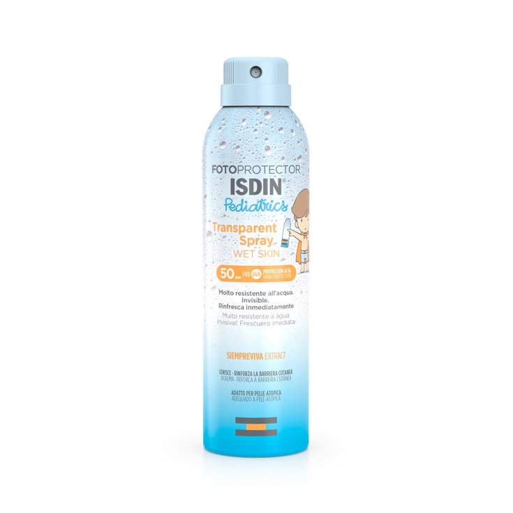 Spray Trasparente Piel Mojada SPF50 Fotoprotector ISDIN® Pediatrics 250ml