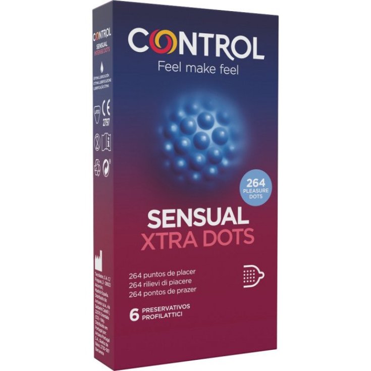 Control Sensual Xtra Dots 6 Piezas
