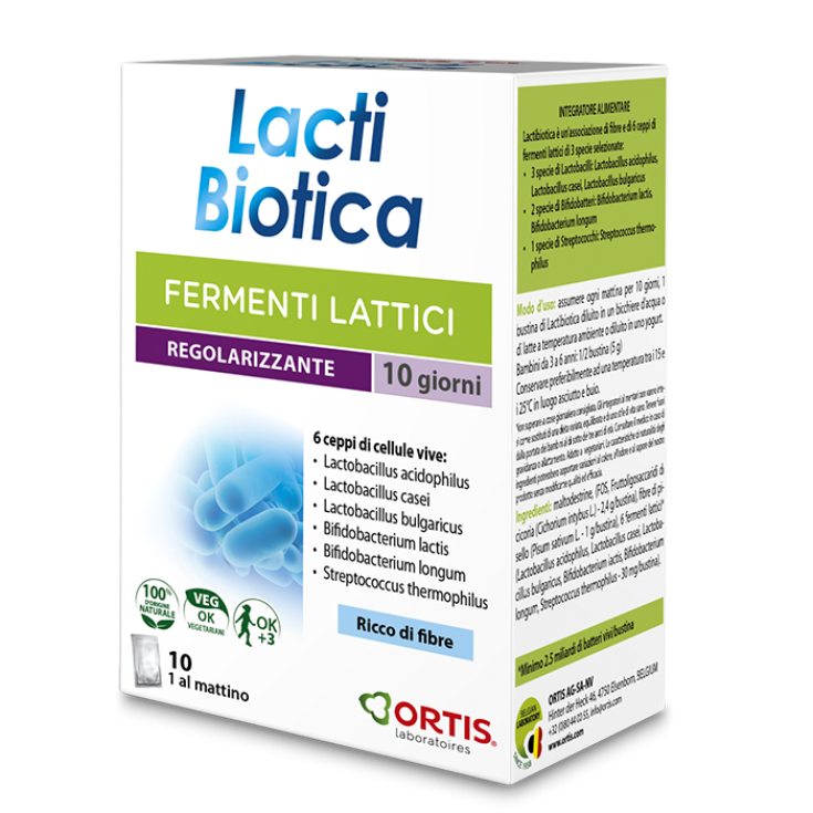 Lacti Biotica Fermentos Lácticos Ortis 10 Sobres