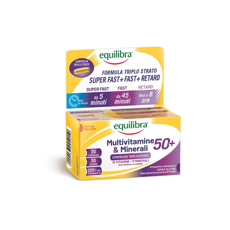 Multivitaminas y Minerales 50+ Equilibra® 30 Tabletas