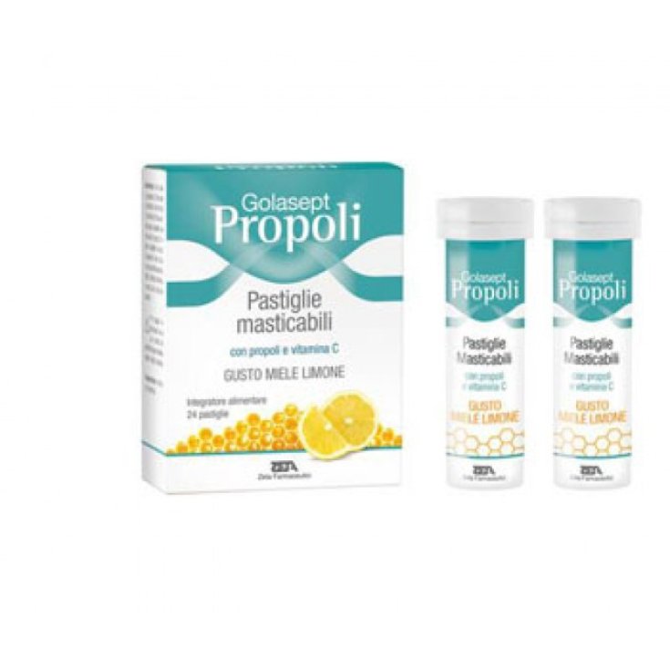 Golasept Propóleos Comprimidos Masticables Miel Limón ZETA 24 Piezas