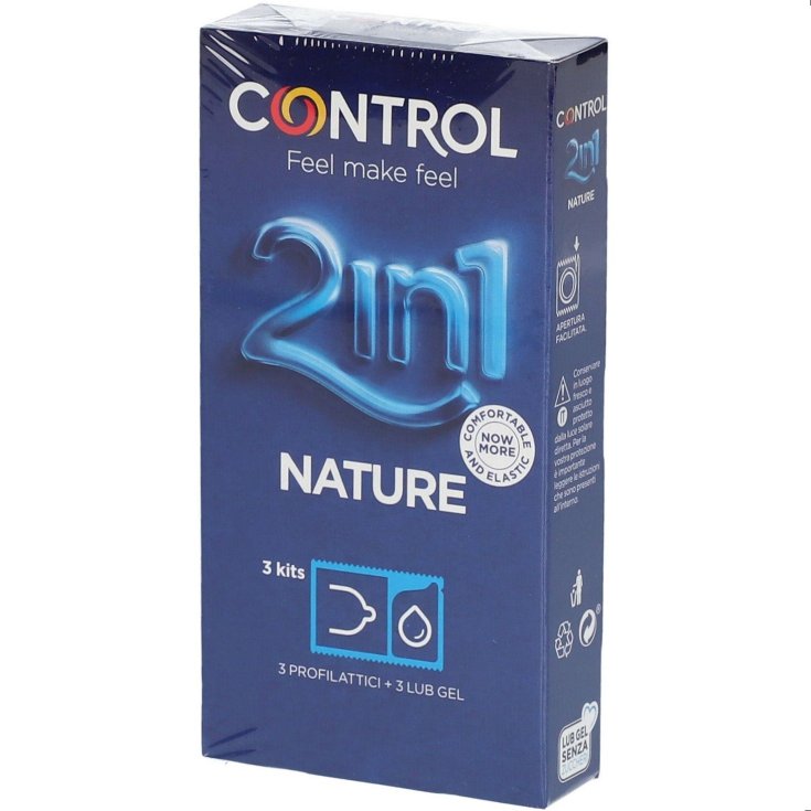 Preservativo 2In1 Nature + Lube Nature Control 2 Piezas