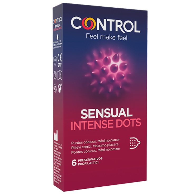 Sensual Intense Dots Control 6 Preservativos