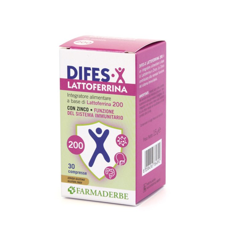 Difes-X Lactoferrina 200 Farmaderbe 30 Comprimidos