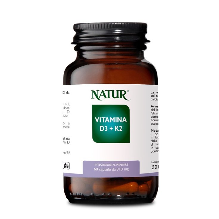 Vitamina D3 + K2 Natur® 60 Cápsulas