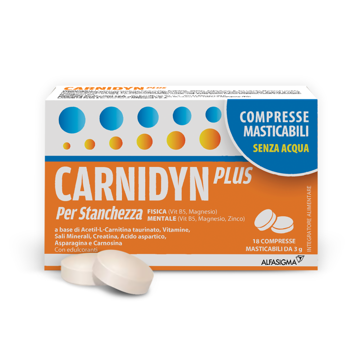 Carnidyn Plus Alfasigma 18 Comprimidos Masticables