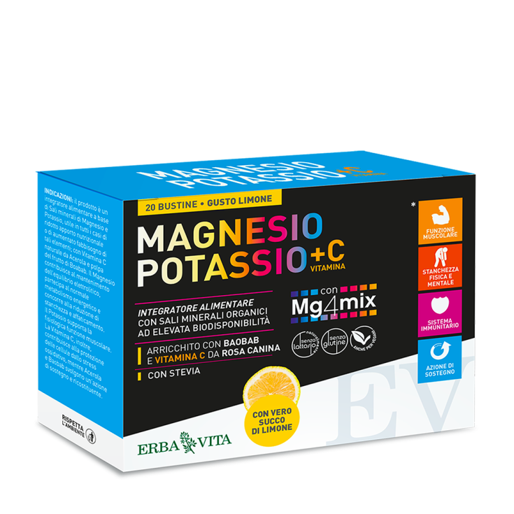 Magnesio y Potasio + C Erba Vita 20 Sobres