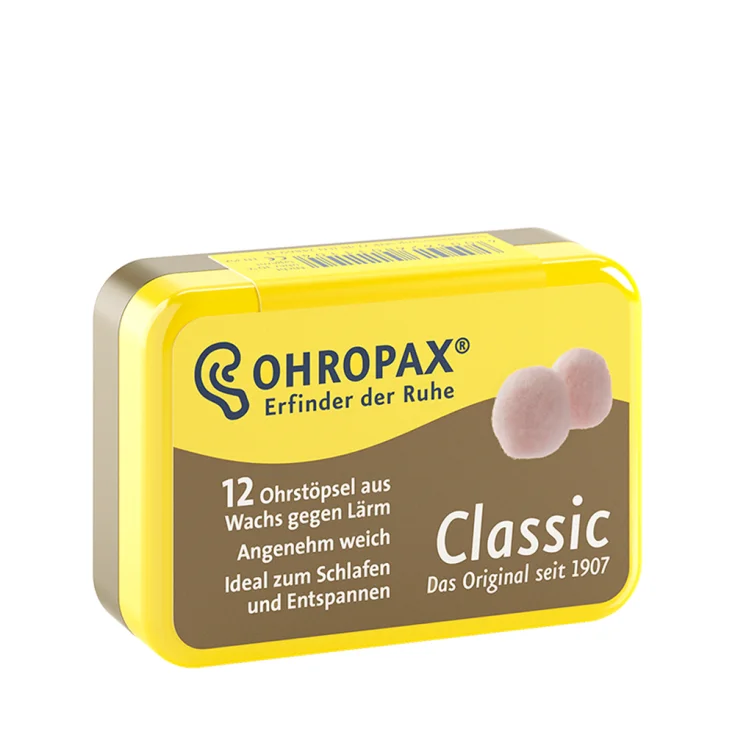 12 piezas de tapones para los oídos de cera Ohropax