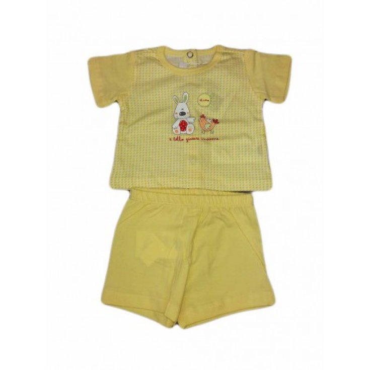 Completo 2uds algodón bebe niño Chicco amarillento 6m