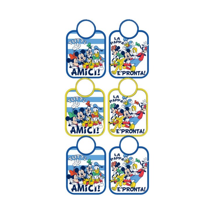 Pack de 6 piezas babero baberos bebé baberos ellepi Disney baby Mickey TU