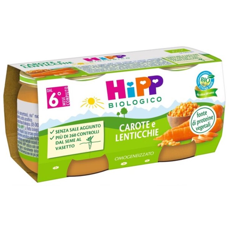 HiPP Zanahorias y Lentejas Orgánicas 2X80g