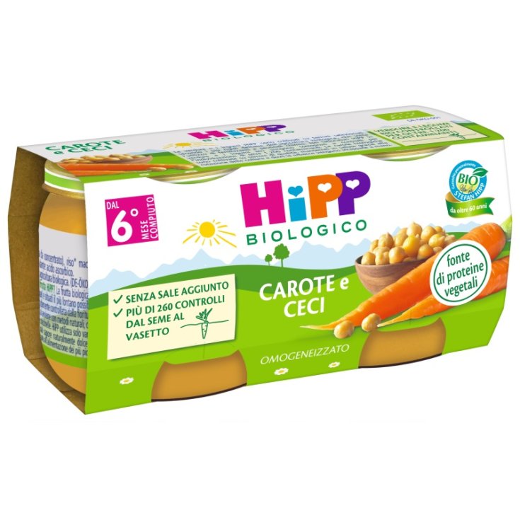 HiPP Zanahorias Y Garbanzos Orgánicos 2X80g