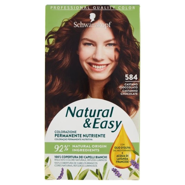 NATURAL & EASY 584 Marrón Chocolate Schwarzkopf 1 Kit