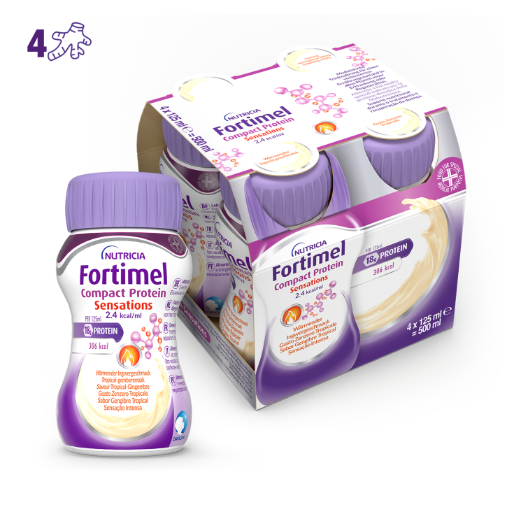 Fortimel Compact Protein Nutricia Hot Tropical Jengibre 4x125ml