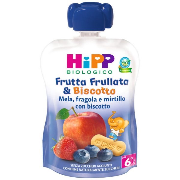 Fruit Blend & HiPP Organic Biscuit Manzana Fresa Arándano 90g