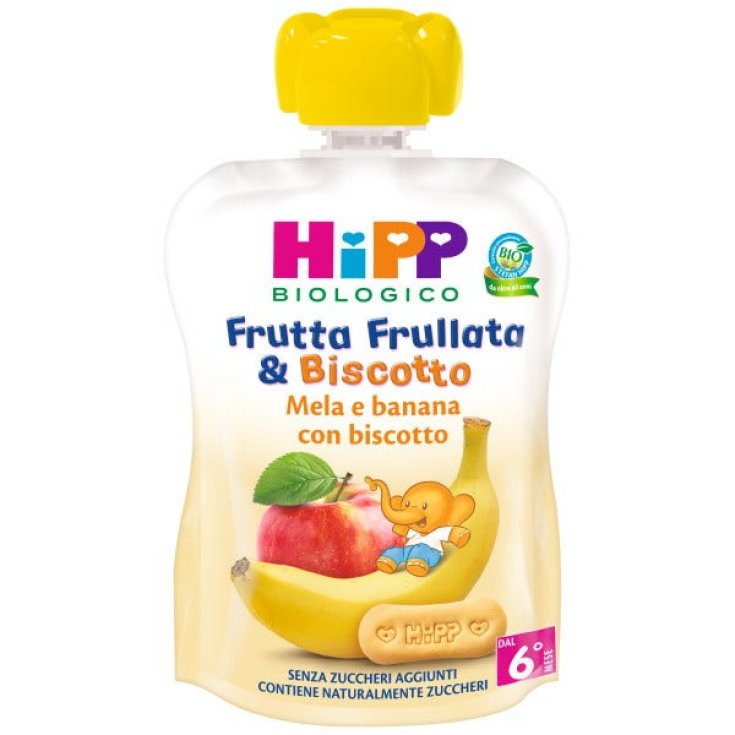 Mezcla de Frutas y Galleta Orgánica HiPP Manzana Plátano 90g