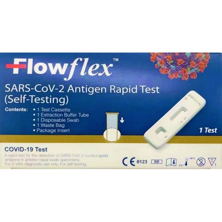 Flowflex™ Prueba rápida de antígenos para SARS-CoV-2 (Análisis autónomo) 1 Pieza