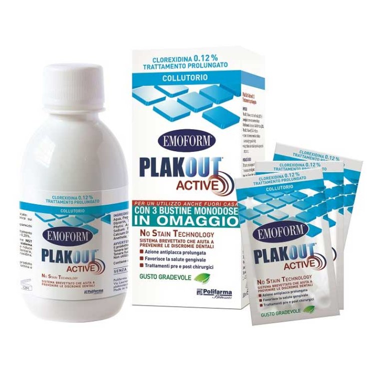 Emoform® Plak Out® Colutorio Activo 0,12% + 3 Sobres Gratis