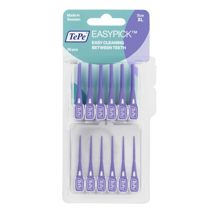 EasyPick ™ tamaño extra grande púrpura TePe® 36 palillos dentales